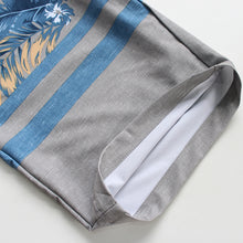 Load image into Gallery viewer, N90-S8629 (Monstera divide-saphire/grey), Men Submersible Shorts (4-way-stretch)