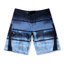 Load image into Gallery viewer, N90-B8065 (Parallel grunge-slate blue), Men Microfiber Boardshort- (4-way stretch) - one pocket - Size 34‘ outseam is 22 inch.