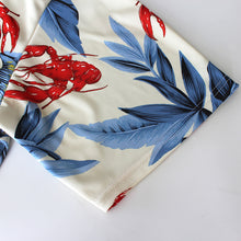 Load image into Gallery viewer, N90-P22724 (Beige lobster), Men Microfiber Breathable Knitted Aloha Polo Shirt