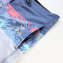 Load image into Gallery viewer, N90-B9618 (Verdant divide-slate blue/ceramic), Men Microfiber Boardshort (4 - way stretch) - three pockets- Size 34‘ outseam is 22 inch.