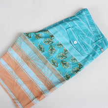 Load image into Gallery viewer, N90-S8289 (Monstera divide-teal/orange), Men Submersible Shorts (4-way-stretch)

