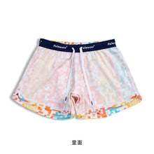 Load image into Gallery viewer, N91-CW9482 (Matrix rainbow code), Ladies 4-way stretch comfort waist shorts