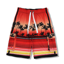 Load image into Gallery viewer, N90-T64089 (Red scenery, cargo pockets), Men Microfiber Swimtrunk (4-way stretch)