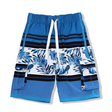 Load image into Gallery viewer, N90-T6206 (Verdant marking-French blue/grey, cargo pockets), Men Microfiber Swimtrunk (4-way stretch)