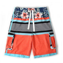Load image into Gallery viewer, N90-T6405 (Rusty triband-orange, cargo pockets), Men Microfiber Swimtrunk (4-way stretch)