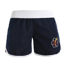 Load image into Gallery viewer, N91-W1198 (Navy solid with rainbow design), Ladies 100% Microfiber Walk Shorts
