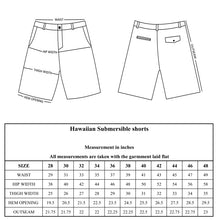 Load image into Gallery viewer, N90-S8629 (Monstera divide-saphire/grey), Men Submersible Shorts (4-way-stretch)