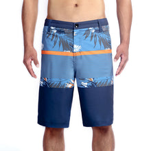 Load image into Gallery viewer, N90-S6222 (Verdant band-blue/steel), Men Submersible Shorts (4-way stretch)