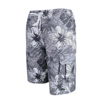 Load image into Gallery viewer, N90-B5629 (Ash hibiscus), Men Microfiber Boardshort (4-way stretch) - three pockets - Size 34‘ outseam is 22 inch.