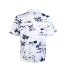 Load image into Gallery viewer, N90-P290 (White map), Men Microfiber Breathable Knitted Aloha Polo Shirt