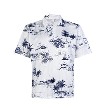 Load image into Gallery viewer, N90-P290 (White map), Men Microfiber Breathable Knitted Aloha Polo Shirt