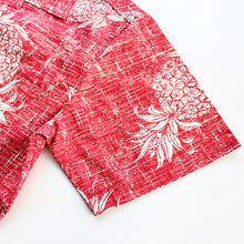 Load image into Gallery viewer, C90-A547 (Vintage red pineapple), Men 100% Cotton Aloha Shirt