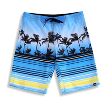 Load image into Gallery viewer, N90-B62089 (Blue Scenery), Men Microfiber Boardshort (4-way stretch) - three pockets - Size 34‘ outseam is 22 inch.