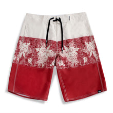 Load image into Gallery viewer, N90-B647 (Rustic print-red), Men Microfiber Boardshort (4-way stretch) - three pockets - Size 34‘ outseam is 22 inch.