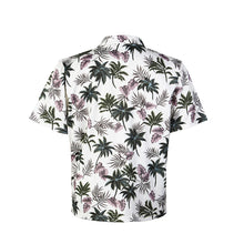 Load image into Gallery viewer, N90-P885 (Off white floral), Men Microfiber Breathable Knitted Aloha Polo Shirt