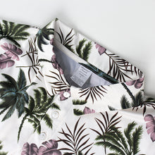 Load image into Gallery viewer, N90-P885 (Off white floral), Men Microfiber Breathable Knitted Aloha Polo Shirt