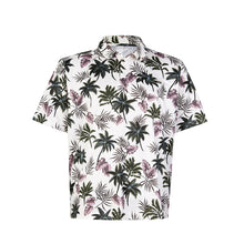 Load image into Gallery viewer, N90-P885 (Off white floral), Men Microfiber Breathable Knitted Aloha Polo Shirt