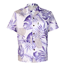 Load image into Gallery viewer, C90-A9936 (Pastel purple leaf), Men 100% Cotton Aloha Shirt