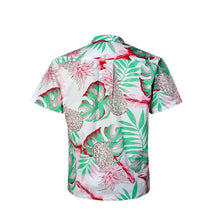 Load image into Gallery viewer, C90-A9945 (Pastel pink leaf), Men 100% Cotton Aloha Shirt