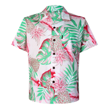 Load image into Gallery viewer, C90-A9945 (Pastel pink leaf), Men 100% Cotton Aloha Shirt