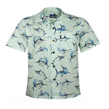 Load image into Gallery viewer, C90-A4292 (Blue Marlin), Men 100% Cotton Aloha Shirt