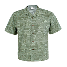 Load image into Gallery viewer, C90-A555 (Green Hawaiian), Men 100% Cotton Aloha Shirt