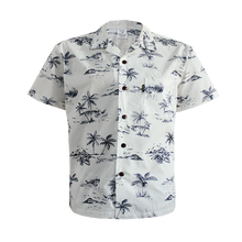 Load image into Gallery viewer, C90-A791 (Vintage white tree), Men 100% Cotton Aloha Shirt