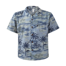 Load image into Gallery viewer, C90-A822 (Gray scenery), Men 100% Cotton Aloha Shirt
