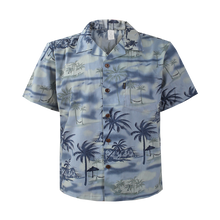 Load image into Gallery viewer, C90-A822 (Gray scenery), Men 100% Cotton Aloha Shirt