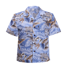 Load image into Gallery viewer, C90-A826 (Aliceblue leaf), Men 100% Cotton Aloha Shirt
