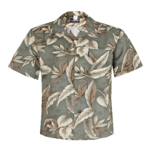 Load image into Gallery viewer, C90-A8577 (Green leaf), Men 100% Cotton Aloha Shirt