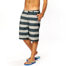 Load image into Gallery viewer, N90-S5600 (Blue/gray stripe), Men Submersible Shorts (4-way stretch)