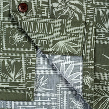 Load image into Gallery viewer, C90-A555 (Green Hawaiian), Men 100% Cotton Aloha Shirt