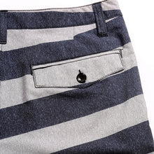 Load image into Gallery viewer, N90-S5600 (Blue/gray stripe), Men Submersible Shorts (4-way stretch)

