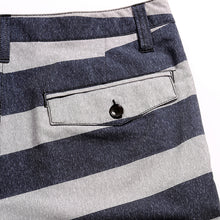 Load image into Gallery viewer, N90-S5600 (Blue/gray stripe), Men Submersible Shorts (4-way stretch)