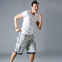 Load image into Gallery viewer, N90-T066LG (Gray solid, cargo pockets), Men Microfiber Swimtrunk