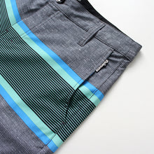 Load image into Gallery viewer, N90-S8602 (Delta bands-teal/onyx), Men Submersible Shorts (4-way-stretch)