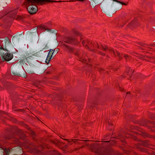 Load image into Gallery viewer, C90-A8457 (Burgundy floral), Mens 100% Cotton Aloha Shirt