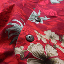 Load image into Gallery viewer, C90-A8457 (Burgundy floral), Mens 100% Cotton Aloha Shirt