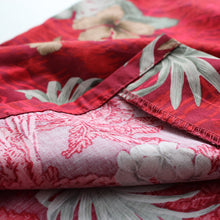 Load image into Gallery viewer, C90-A8457 (Burgundy floral), Mens 100% Cotton Aloha Shirt