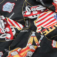 Load image into Gallery viewer, C90-A1094 (Black route 66), Men 100% Cotton Aloha Shirt