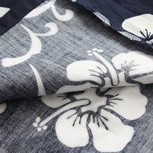Load image into Gallery viewer, C90-A110N (Navy hibiscus),Men 100% Cotton Aloha Shirt