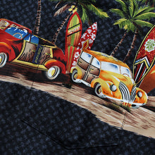 Load image into Gallery viewer, C90-A2004 (Black vintage car), Men 100% Cotton Aloha Shirt