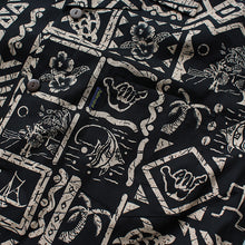 Load image into Gallery viewer, C90-A510B (Black Hawaiian), Men 100% Cotton Aloha Shirt