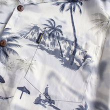 Load image into Gallery viewer, C90-A822 (Gray scenery), Men 100% Cotton Aloha Shirt