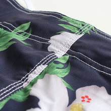 Load image into Gallery viewer, N90-B5195 (Hibiscus blue), Men Microfiber Boardshort (4-way stretch) - three pockets - Size 34‘ outseam is 22 inch.