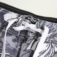 Load image into Gallery viewer, N90-B5629 (Ash hibiscus), Men Microfiber Boardshort (4-way stretch) - three pockets - Size 34‘ outseam is 22 inch.