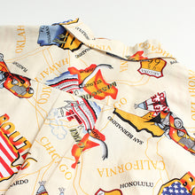 Load image into Gallery viewer, C90-A1794 (Beige route 66), Men 100% Cotton Aloha Shirt
