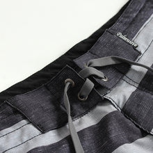 Load image into Gallery viewer, N90-B6057 (Green verdant stripe), Men Microfiber Boardshort (4-way stretch) - three pockets - Size 34‘ outseam is 22 inch.