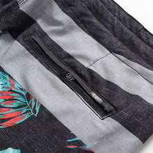 Load image into Gallery viewer, N90-B6057 (Green verdant stripe), Men Microfiber Boardshort (4-way stretch) - three pockets - Size 34‘ outseam is 22 inch.